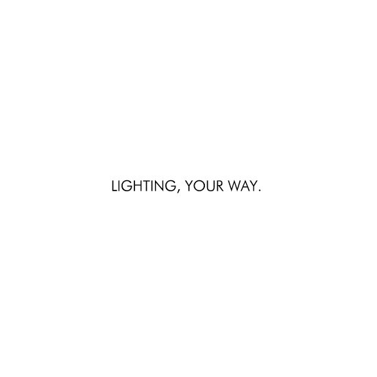 Calibo “Lighting, your way” brand tagline on a white background