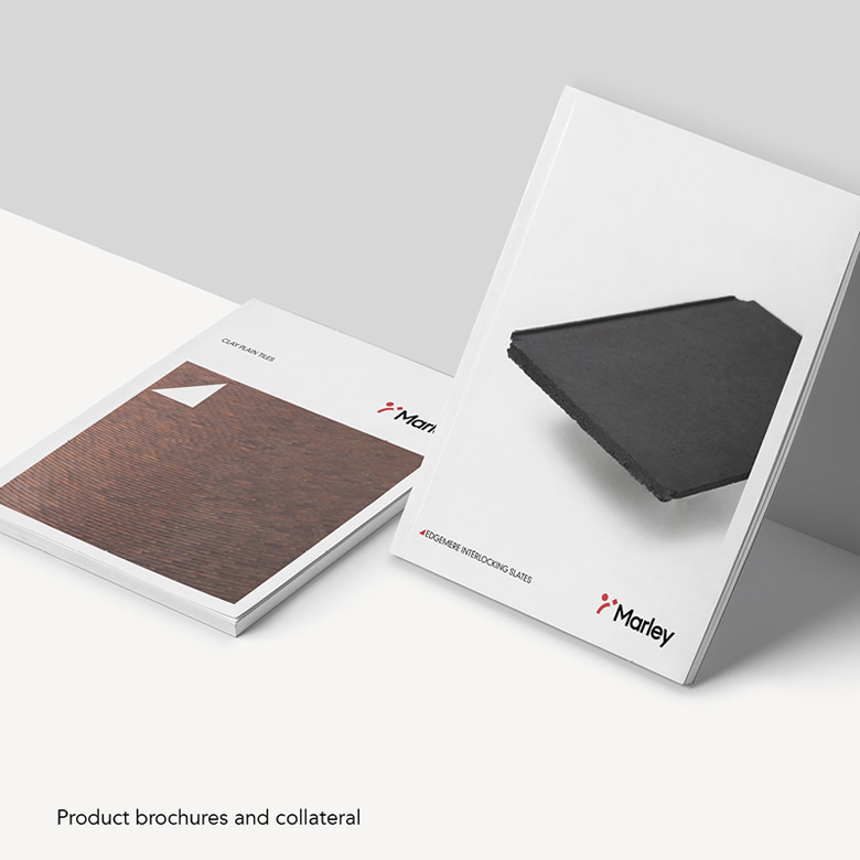Marley product brochures with roof tile samples