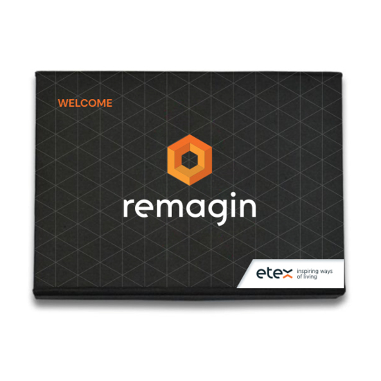 Remagin welcome booklet with Etex branding